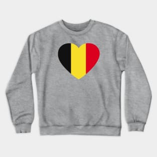 I Love Belgium // Heart-Shaped Belgian Flag Crewneck Sweatshirt